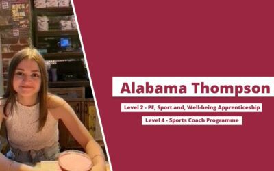 Alabama Thompson – Apprentice of the Month – December 2022