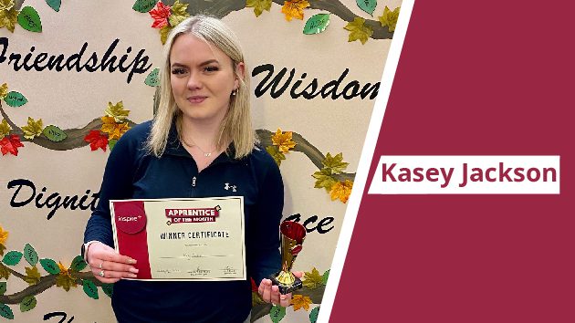 Kasey Jackson – Apprentice of the Month – December 2023