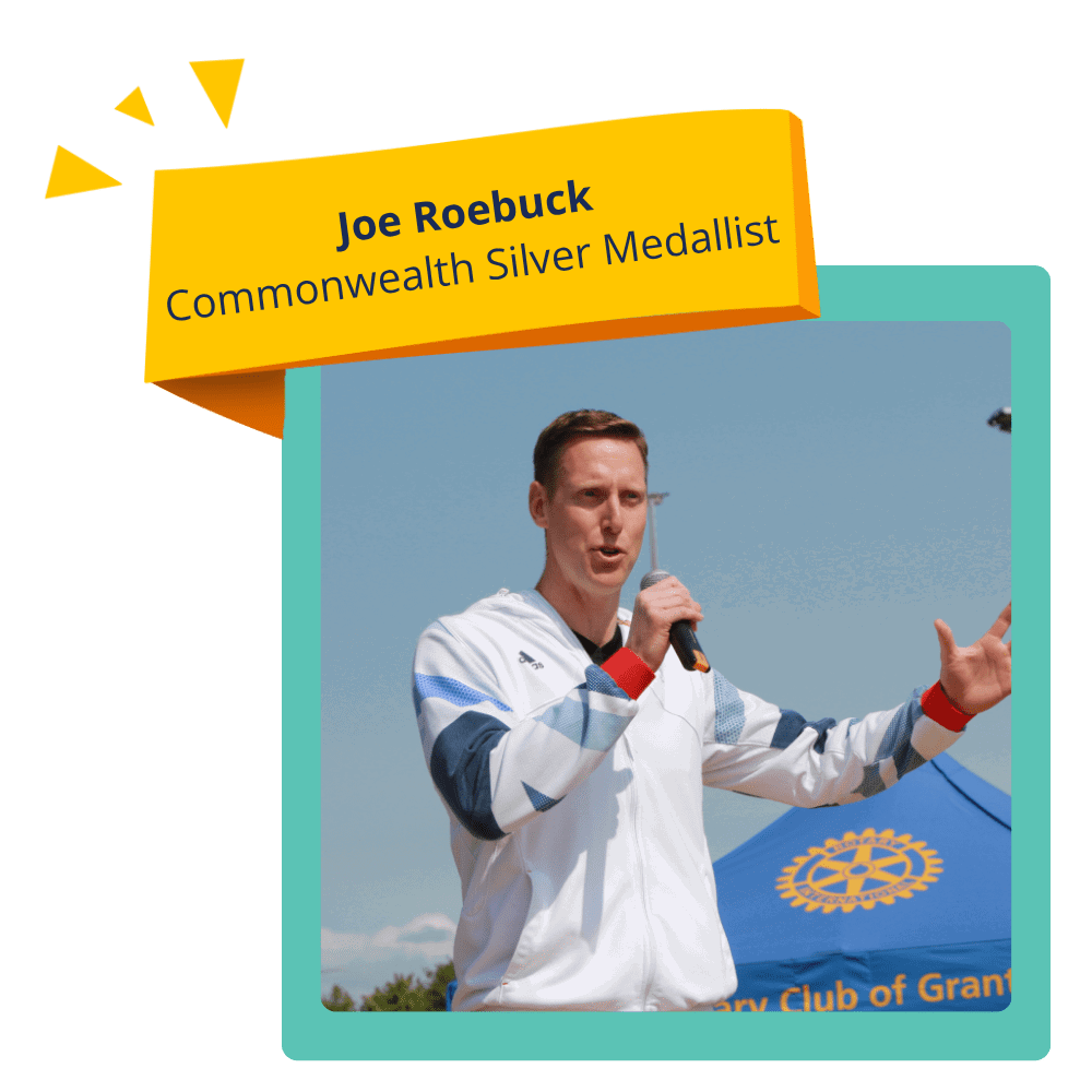 Joe Roebuck at the inspire+ Mini Olympics